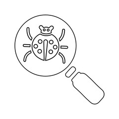 Bug, virus, scan, search icon