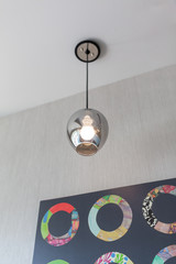 Silver Hanging Pendent Light Fixture
