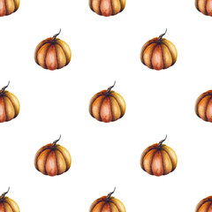 Pattern with little pumpkins