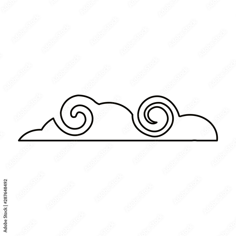 Poster Isolated cloud design