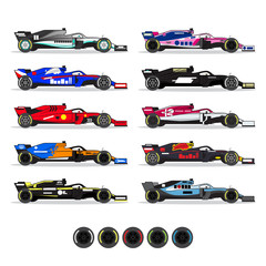 Racing cars set