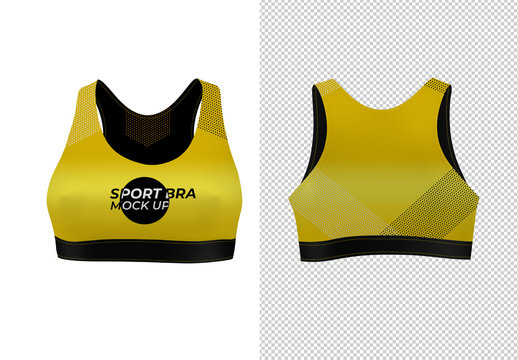 Sports Bra Front and Back Mockup