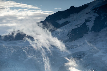 mountains and clouds