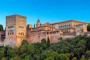 Fototapeta na wymiar Granada. The fortress and palace complex Alhambra.