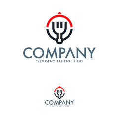 Restaurant, Fork Logo Design Template