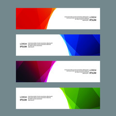 Fototapeta premium Vector Abstract banner web template