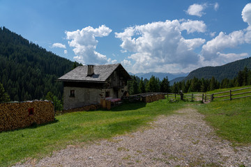 Obraz premium Dolomites mountains views from St Magdalena south Tyrol 