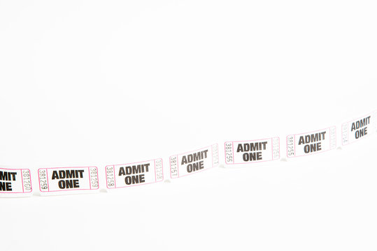 Admit One Paper Ticket