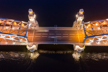 St. Petersburg, Bolsheokhtinsky bridge. The main attraction Petersburg.