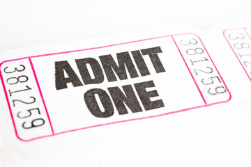 Admit One Paper Ticket