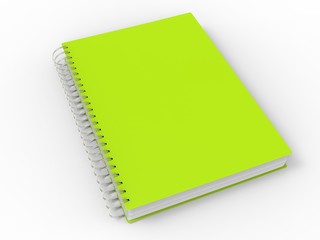 Mad lime green spiral binding notebook