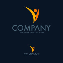 People Logo Template. Student Logo Design. Education Logo Template.