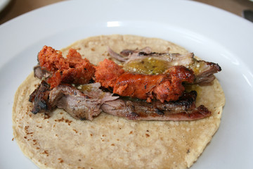 Taco de Arrachera con chistorra