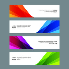 Naklejka premium Vector Abstract banner web template