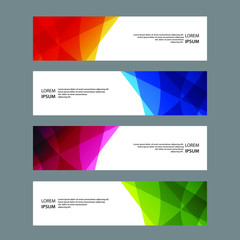 Fototapeta premium Vector Abstract banner web template