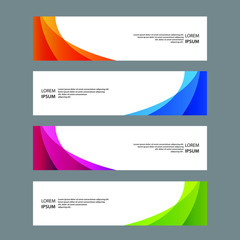Fototapeta premium Vector Abstract banner web template