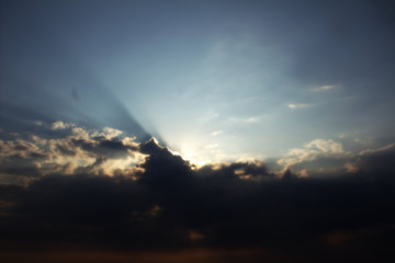 dramatic sky with clouds