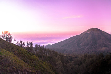 Majestic Mountain Sunrise in Indonesia 