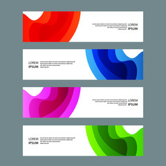 Fototapeta premium Vector Abstract banner web template
