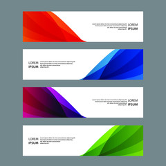 Fototapeta premium Vector Abstract banner web template