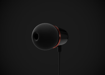 Headphone In-Ear Earphone Wireless 3D Render