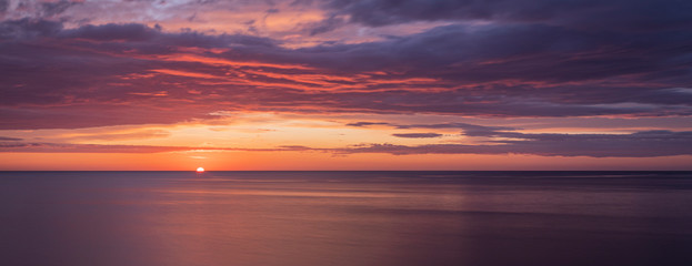 Sunset over south shields coastline north east england