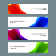 Fototapeta premium Vector Abstract banner web template