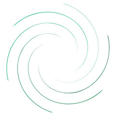Abstract spiral, twist. Radial swirl, twirl curvy, wavy lines element. Circular, concentric loop pattern. Revolve, whirl design. Whirlwind, whirlpool illustration