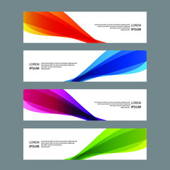 Fototapeta premium Vector Abstract banner web template