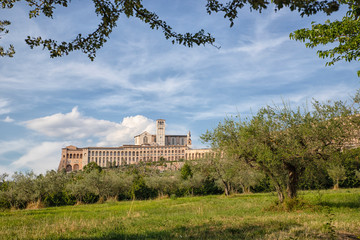 View of the Basilica of San Francesco in Assisi (Italy)