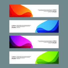 Fototapeta premium Vector Abstract banner web template