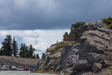 Fototapeta premium Mt Baker National Forest Vista Point Artist Point Sign