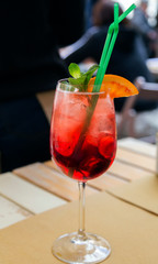 Italian style spritz drink