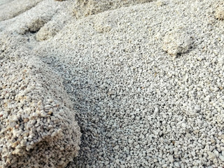 Mineral fertilizer of cereal in the agricultural industry. Nitrogen, phosphorus and potassium to strengthen the grain. Manure balls. Industrial quantity of nutrient for agriculture.