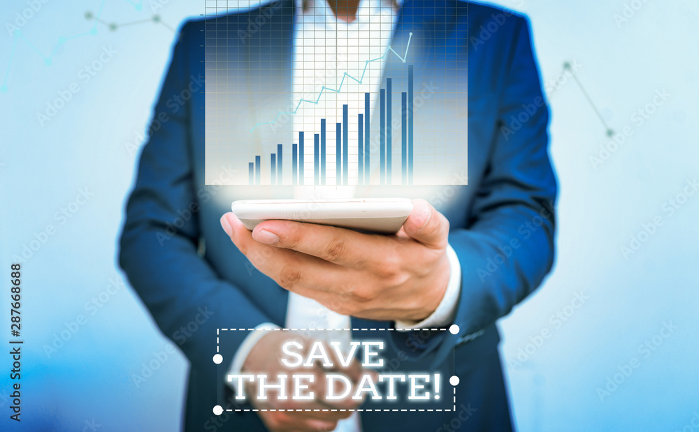 Poster text sign showing save the date. business photo text reserve the mentioned future wedding date on th