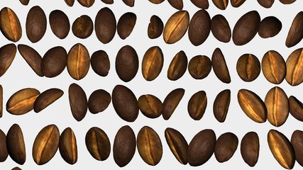Roasted coffee beans background with copy space for text and advertisements.
