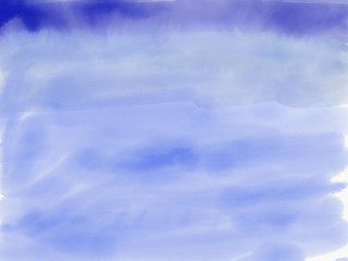watercolour blue sky