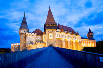 Fototapeta premium corvin Castle or Hunyad Castle, Hunedoara, Romania