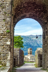 Clock Tower in Gjirokaster Castle, Gjirokaster, Albania - obrazy, fototapety, plakaty