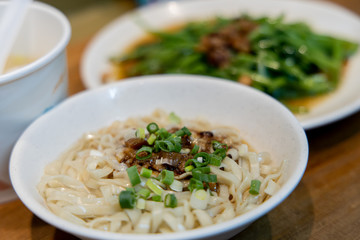 Chinese noodle with side dish