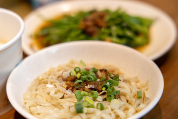 Chinese noodle with side dish