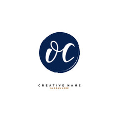 O C OC Initial logo template vector. Letter logo concept with background template.