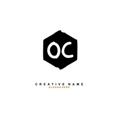 O C OC Initial logo template vector. Letter logo concept with background template.