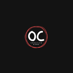 O C OC Initial logo template vector. Letter logo concept with background template.
