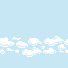 Clouds background, seamless pattern for your design