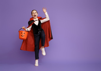 little Dracula with a basket