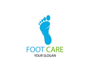Fototapeta na wymiar Foot care logo or icon template vector design