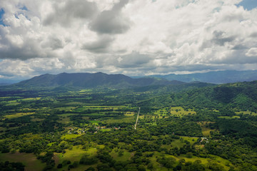 Beautiful aerial landscape view of Costa Ricas Mountains in Barra Honda National Park