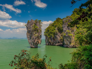 Asia, Thailand, Phang nga, James Bond island. James Bond island in Thailand. Special shape stone in the sea. Popular tourist destination in thailand. 