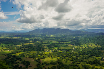 Beautiful aerial landscape view of Costa Ricas Mountains in Barra Honda National Park